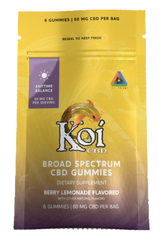 CBD Koi Gummies Anytime Berry Lemonade 6 Pcs, 20 mg each